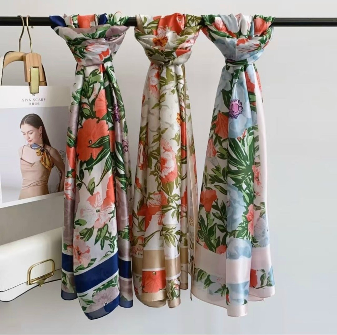 шелковый шарф,женский шелковый шарф,шёлковый шарф с принтом,женский шарф,шарфы и платки