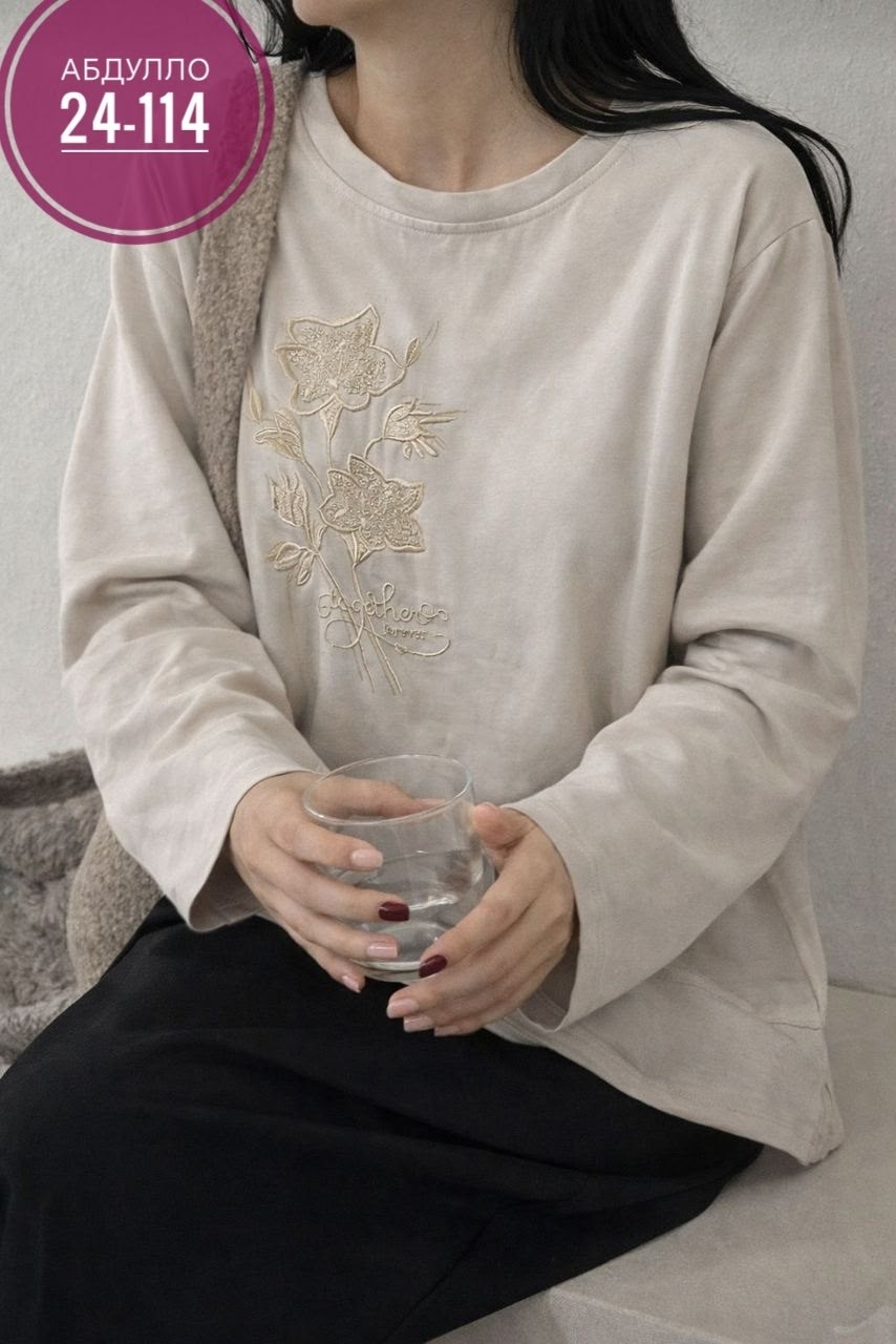 johnature женский винтажный пуловер с вышивкой,женский свитшот с вышивкой,блузка с вышивкой,свитшот с уникальной вышивкой,женские льняные футболки