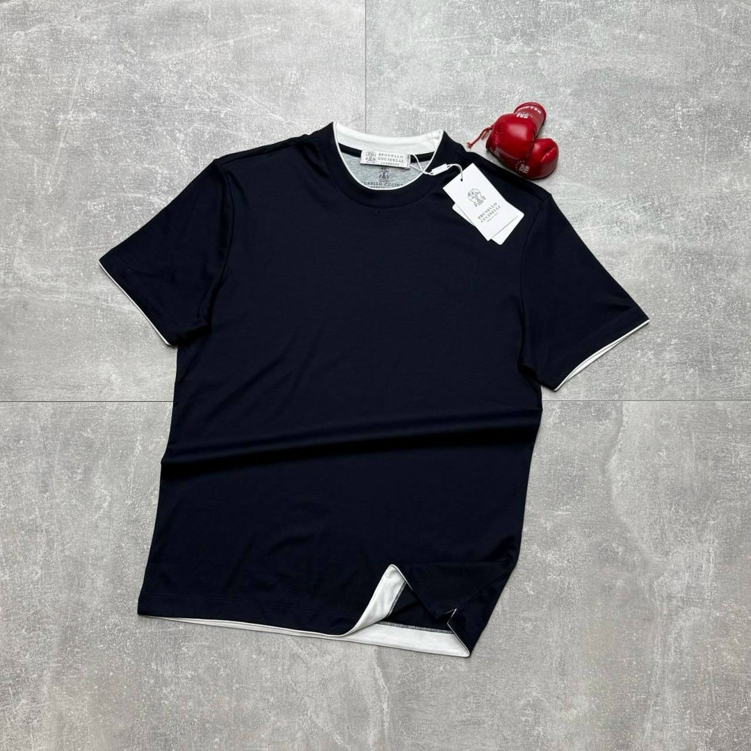 мужская футболка brunello cucinelli,футболки мужские,темно синий футболка,футболка,brunello cucinelli футболка