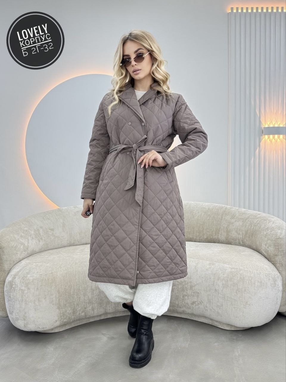 куртка демисезонная длинная стеганая с поясом ah fashion,пальто женское демисезонное стеганое,пальто стеганое плащ стеганый куртка женская весна dh fashion,стеганое пальто,стеганое пальто женское