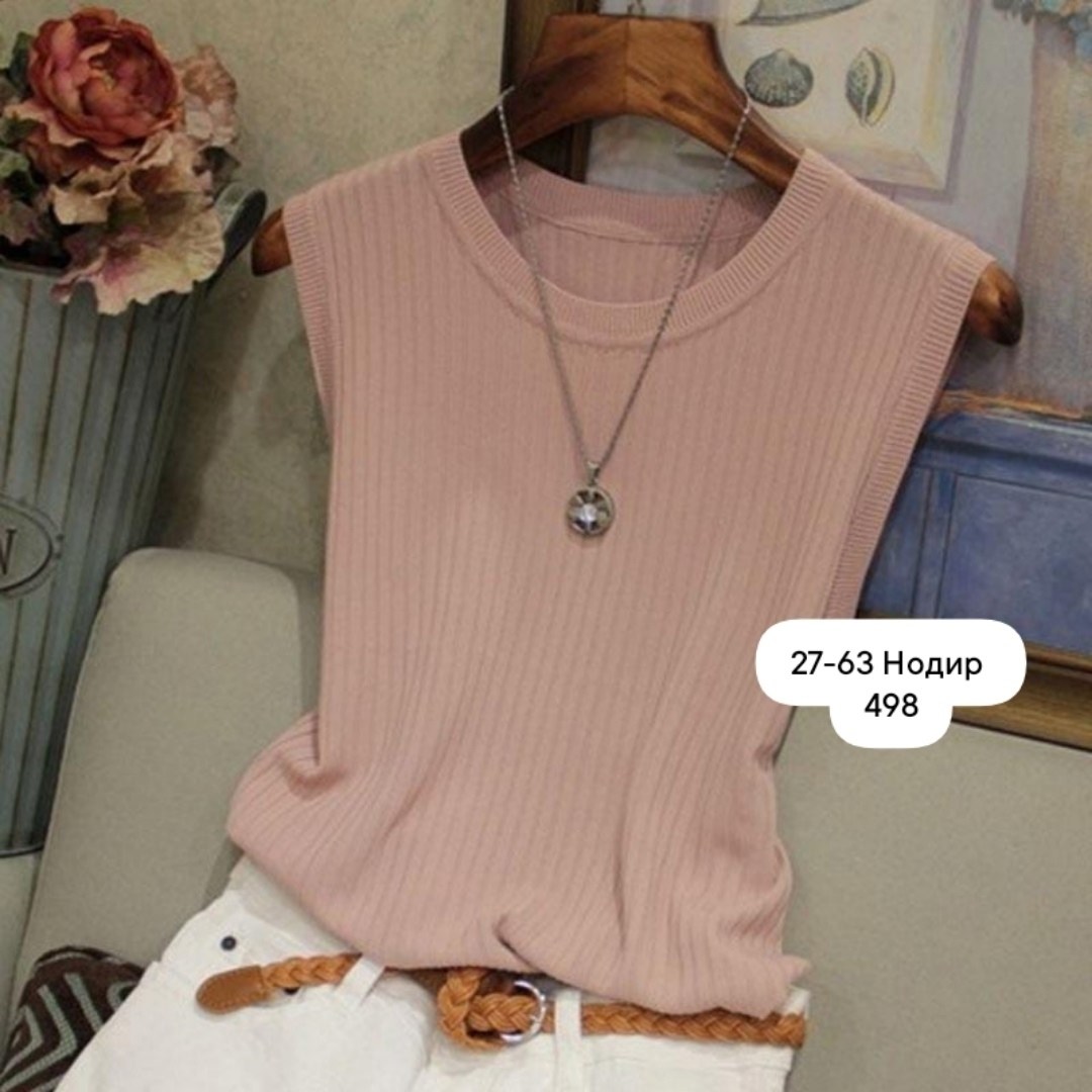 блузка с круглым вырезом,блузки женские,вязаные жилеты женские,трикотажный жилет