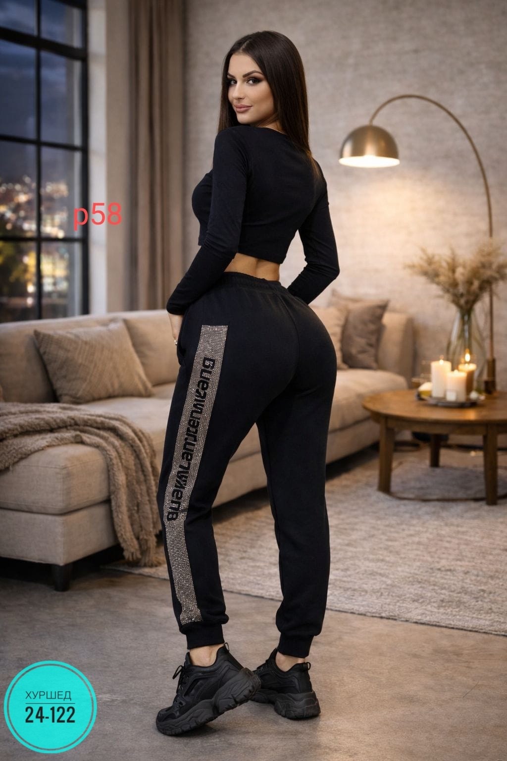 спортивные брюки джоггеры со стразами anhthu boutique,женские спортивные брюки,женские спортивные штаны,брюки спортивные,спортивные штаны со стразами