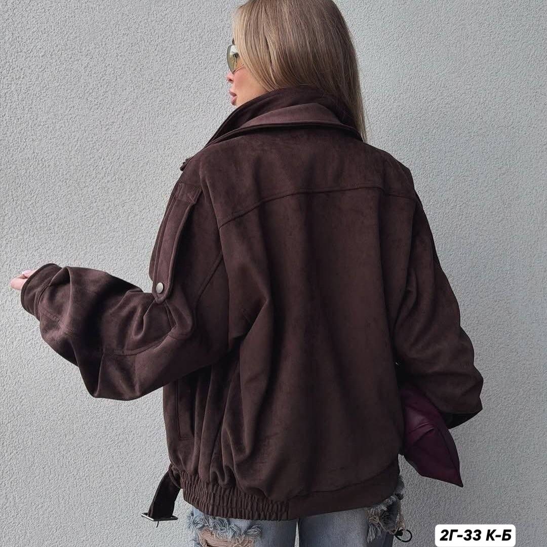 женская куртка бомбер из эко замши коричневого цвета,куртка замшевая,куртка замшевая женская,женская куртка из замши,трендовая куртка замшевая