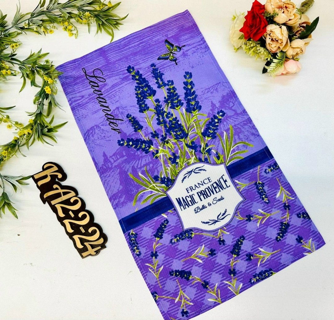 кухонные полотенца лаванда,вафельное кухонное полотенце,набор вафельных кухонных полотенец,полотенца кухонное,полотенца кухонные вафельные набор 3 шт