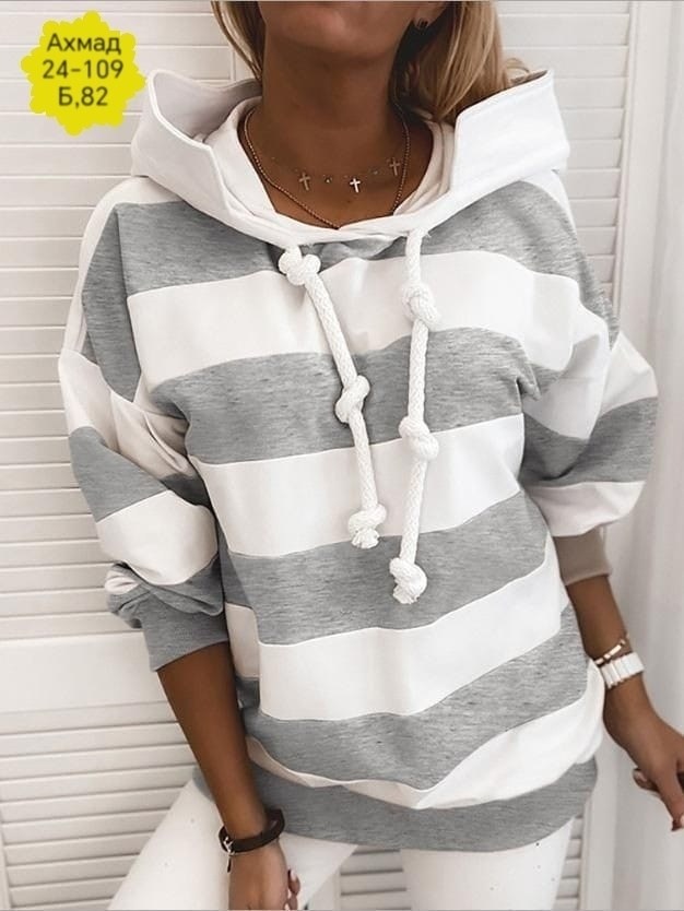 женская толстовка с капюшоном,модные женские толстовки,толстовка в полоску,модные толстовки с капюшоном,толстовка с капюшоном в полоску
