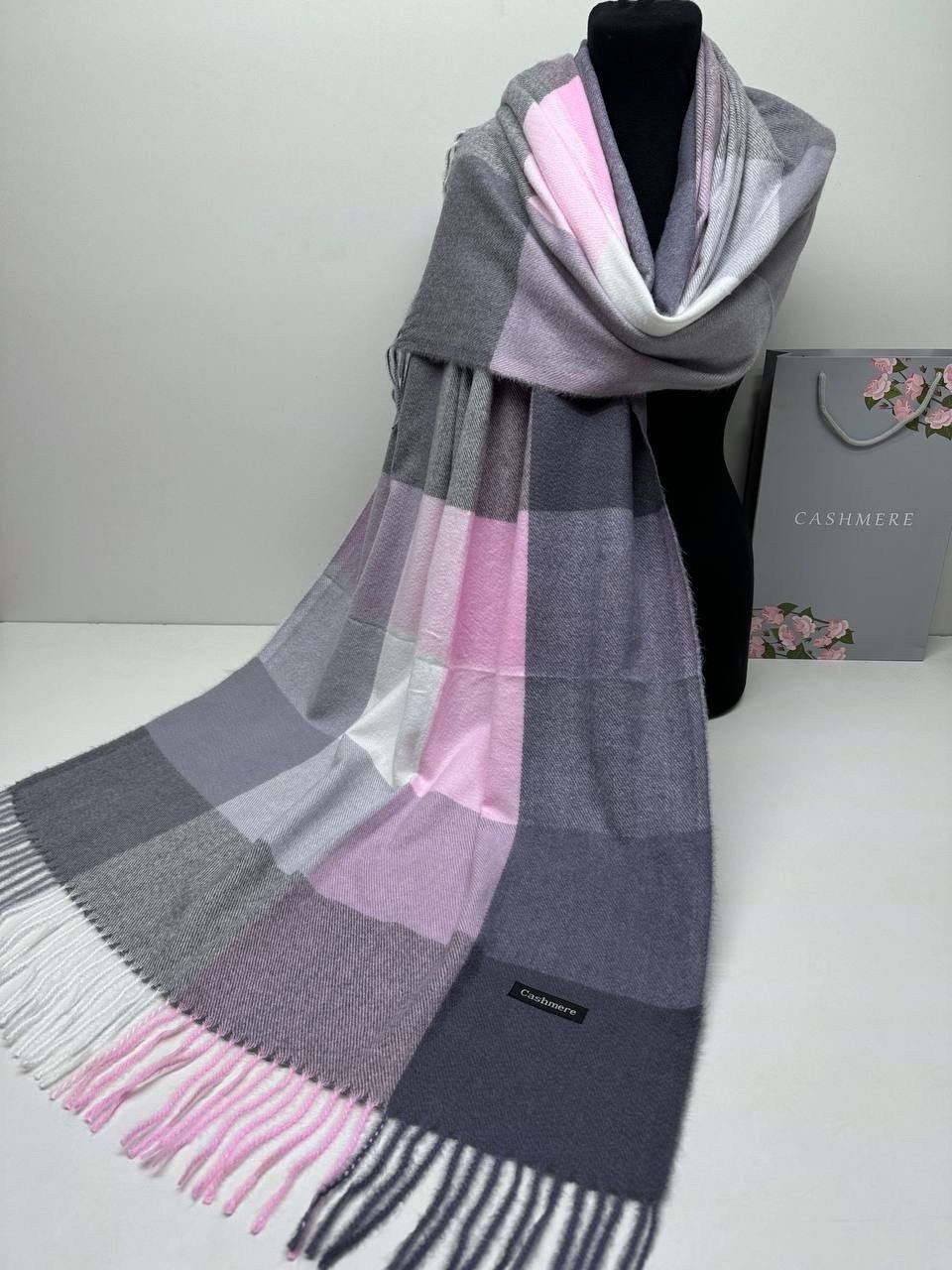 палантин женский,палантин женский в клетку 180*80 см арт 1387327,палантин теплый,шарф женский теплый палантин подарок,палантин кашемировый женский