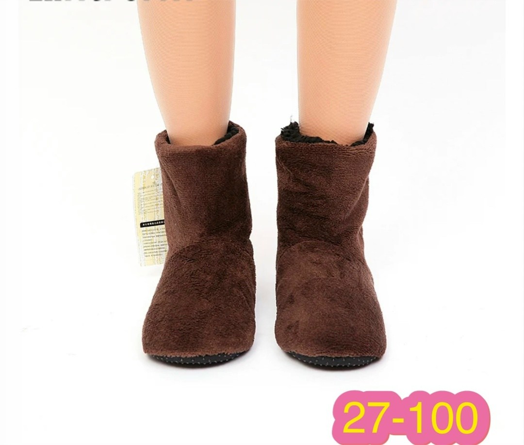 домашние утепленные тапочки-сапожки,теплые домашние тапочки,домашние тапочки женские,теплая ,плюшевые домашние сапоги