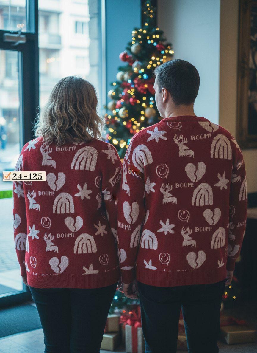 новогодние свитера,парные свитера с оленями,свитера с оленями,фотосессии новогодние,новогодняя фотосессия в свитерах