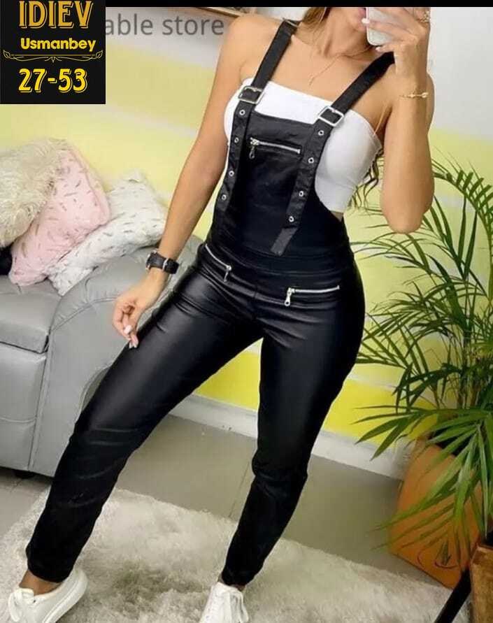 женский комбинезон из искусственной кожи,женский комбинезон,кожаные комбинезоны,кожаный комбинезон женский,комбинезон