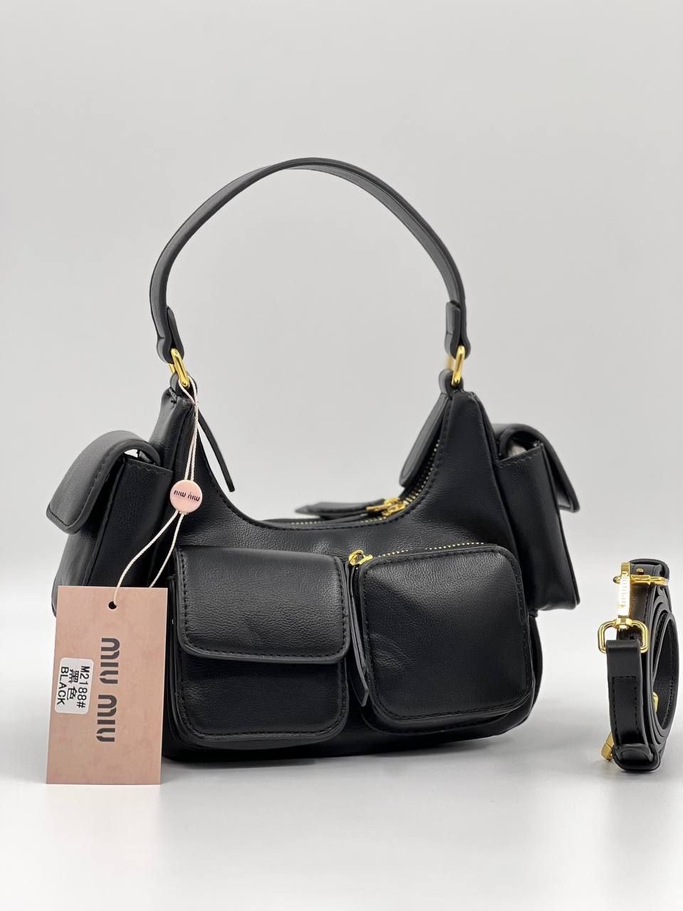 сумка miu miu,сумка женская miu miu,miu miu сумка на плечо кросс-боди,сумка,сумка miu miu pocket a125223 22/15 см чёрная