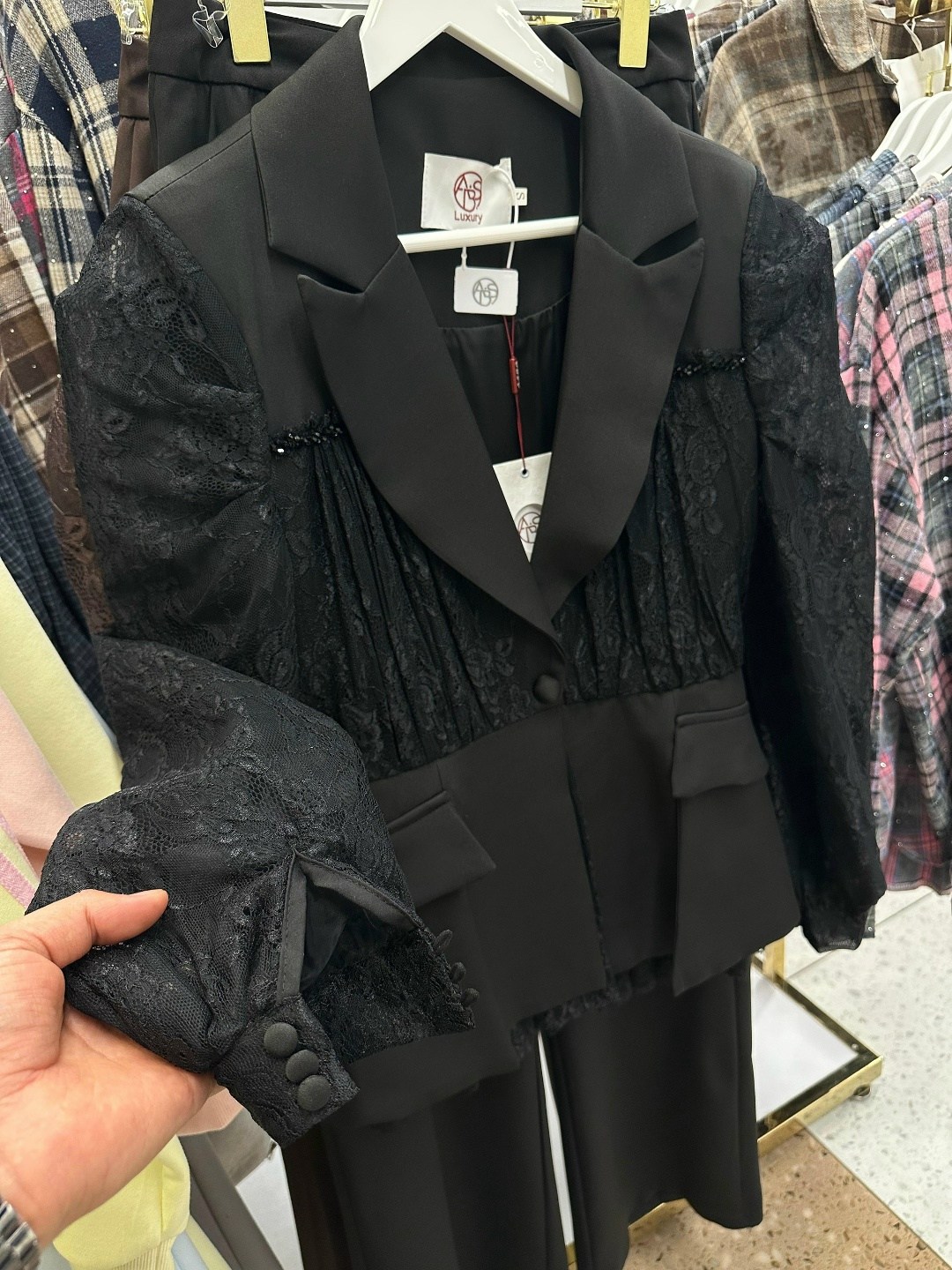 костюм с брюками,жакет брюки,женский дизайнерский костюм элегантный кружевной блейзер и брюки-клеш,женские костюмы,школьная форма костюм