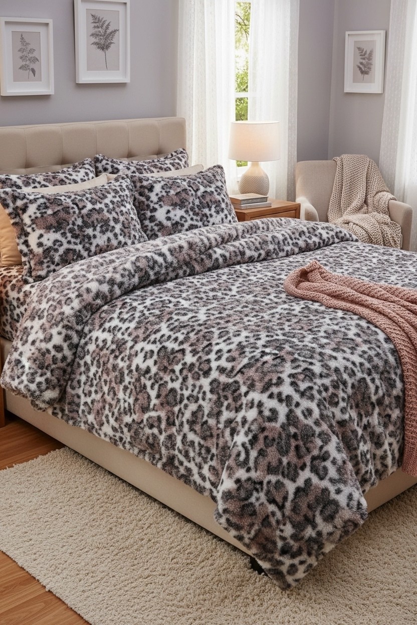 постельного белья,постельное белье комплект,постельное белье унисон леопард,леопардовое постельное белье,леопардовая кровать