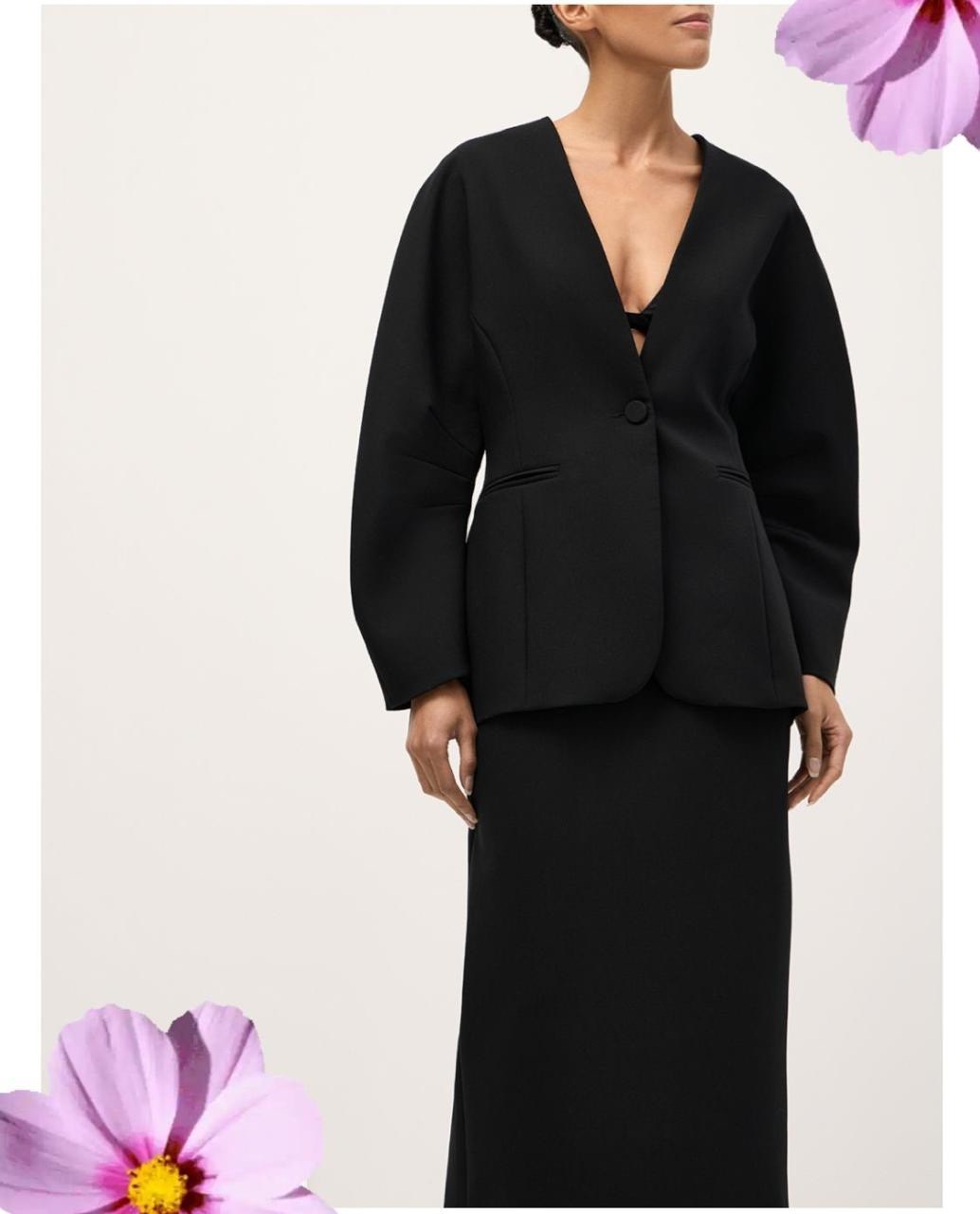 жакет,жакет и пиджак,пиджак,структурный жакет caviar black,женский пиджак