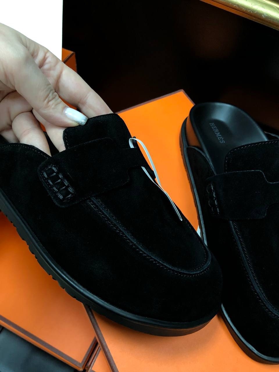 обувь,мюли hermes черные,мюли мужские,мюли hermes,обувь hermes
