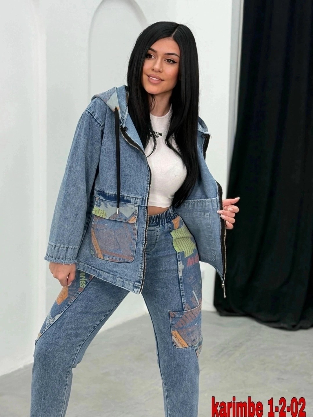 костюм джинсовый женский glentina 372053283,двойка-костюм джинсовый karim benjama,костюм джинсовый брючный,костюм джинсовый женский glentina,женский джинсовый костюм