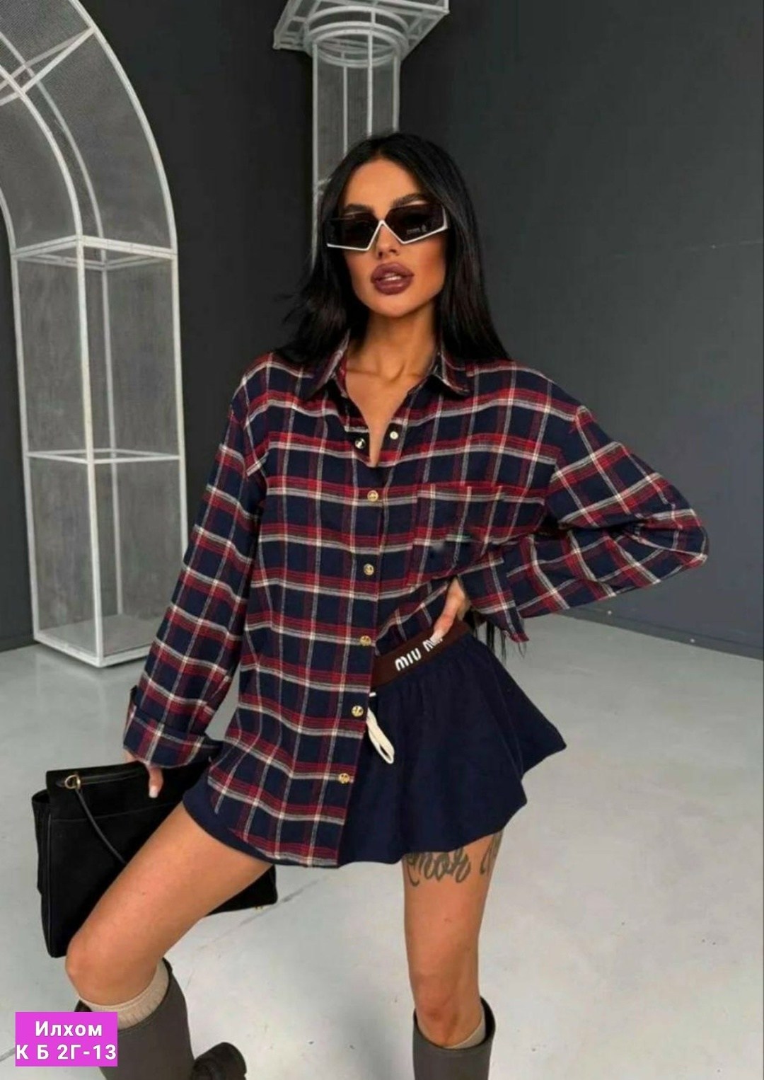 рубашка в клетку оверсайз удлиненная marybeth,рубашка женская в клетку,рубашка женская,рубашка в клетку,рубашка в клетку оверсайз tom joy