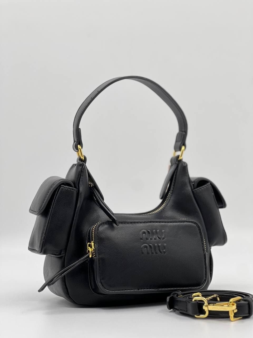 сумка miu miu,сумка женская miu miu,miu miu сумка на плечо кросс-боди,сумка,сумка miu miu pocket a125223 22/15 см чёрная