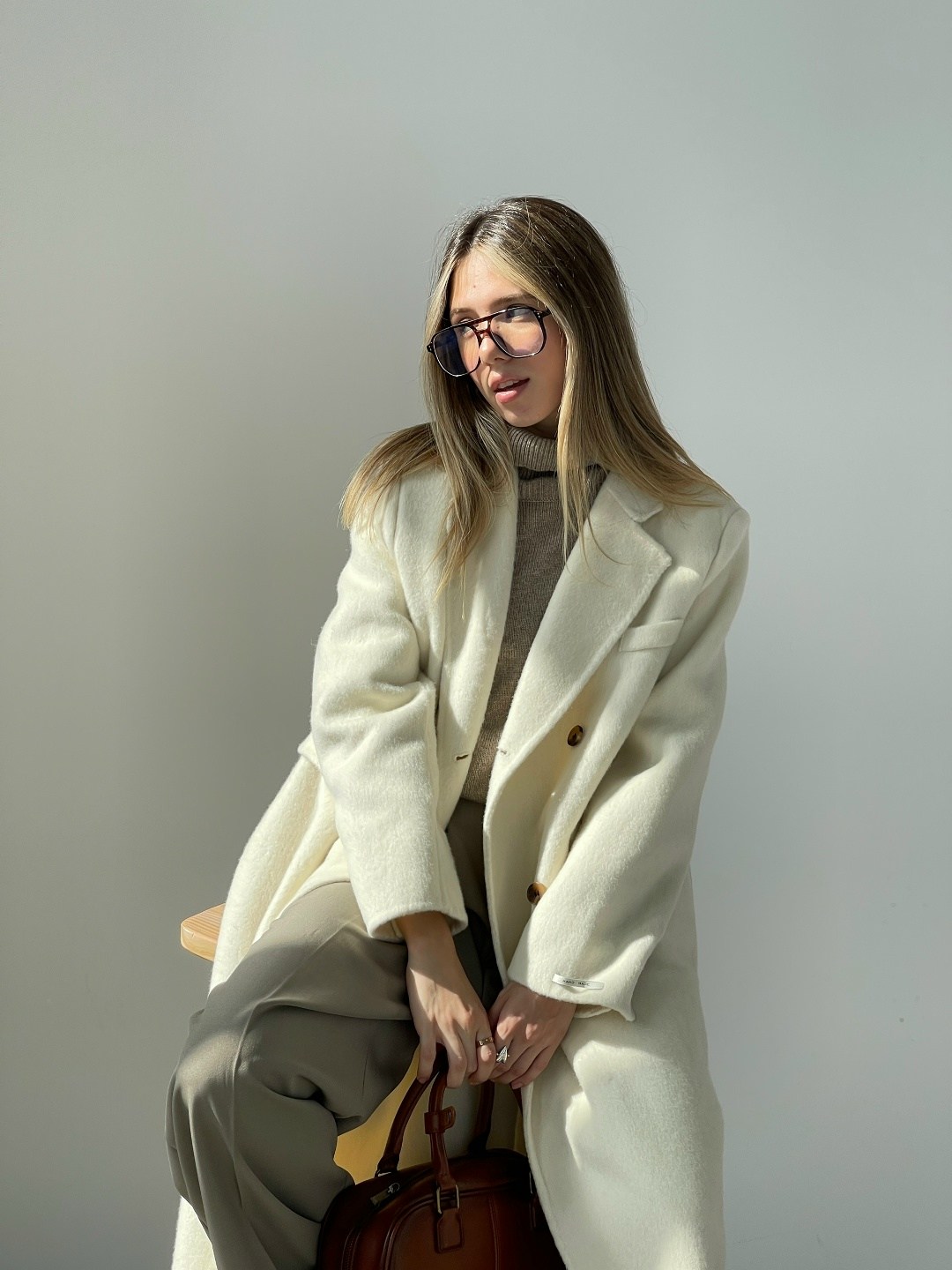 модное пальто,пальто оверсайз,женское пальто,белое пальто оверсайз,шерстяное пальто