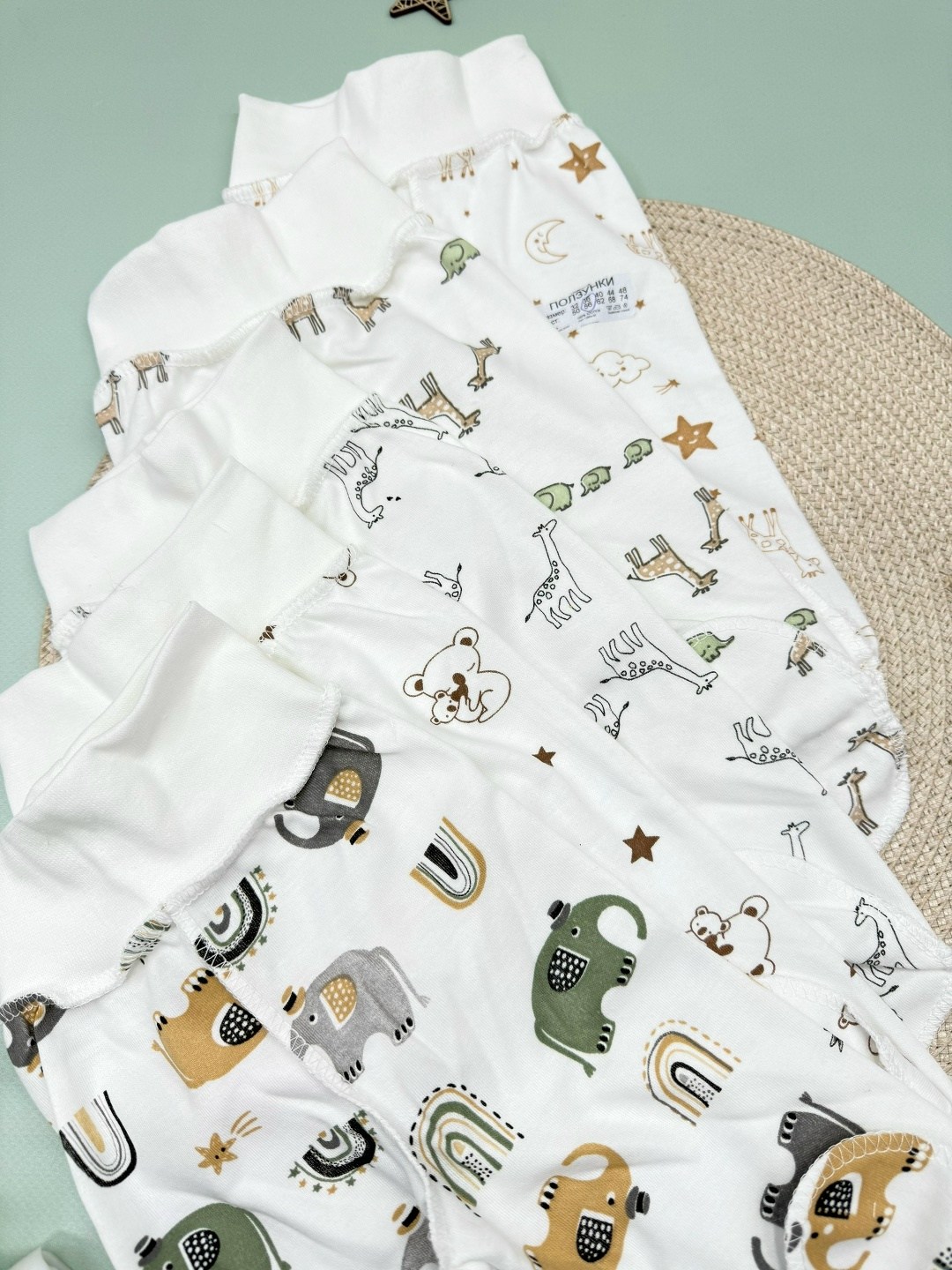 комплект ползунки,комплект ползунков для новорожденных 3 шт,комплект ползунки для новорожденных,комплект ползунков ovi kids трикотаж,ползунки для новорожденного