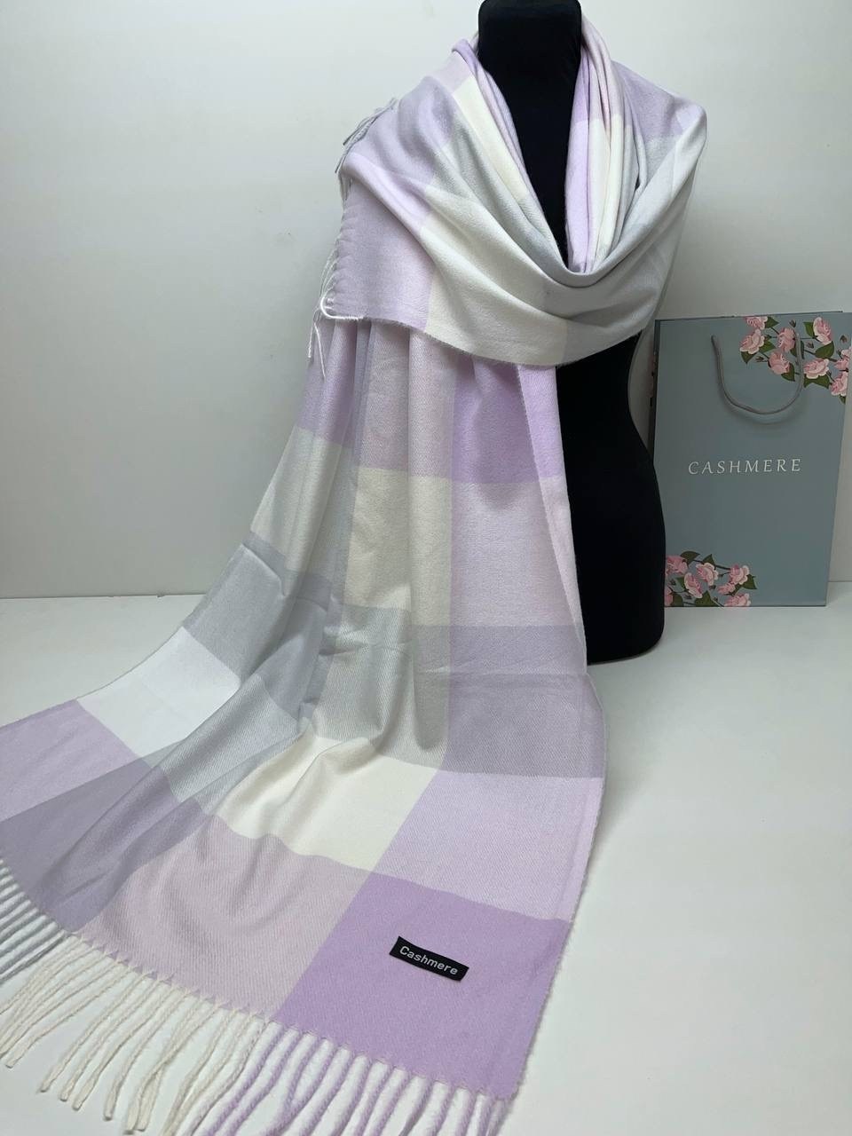 палантин женский,палантин женский в клетку 180*80 см арт 1387327,палантин теплый,шарф женский теплый палантин подарок,палантин кашемировый женский