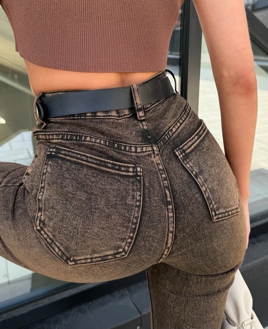 джинсы клеш,коричневые джинсы,женские джинсы,джинсы,модные брюки