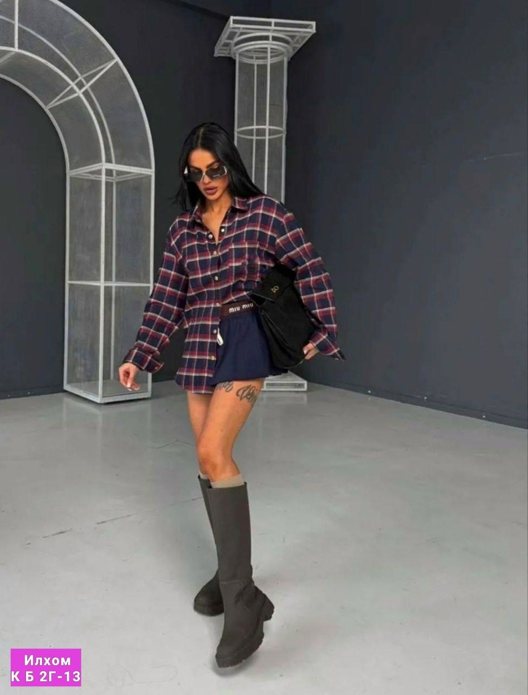 рубашка в клетку оверсайз удлиненная marybeth,рубашка женская в клетку,рубашка женская,рубашка в клетку,рубашка в клетку оверсайз tom joy