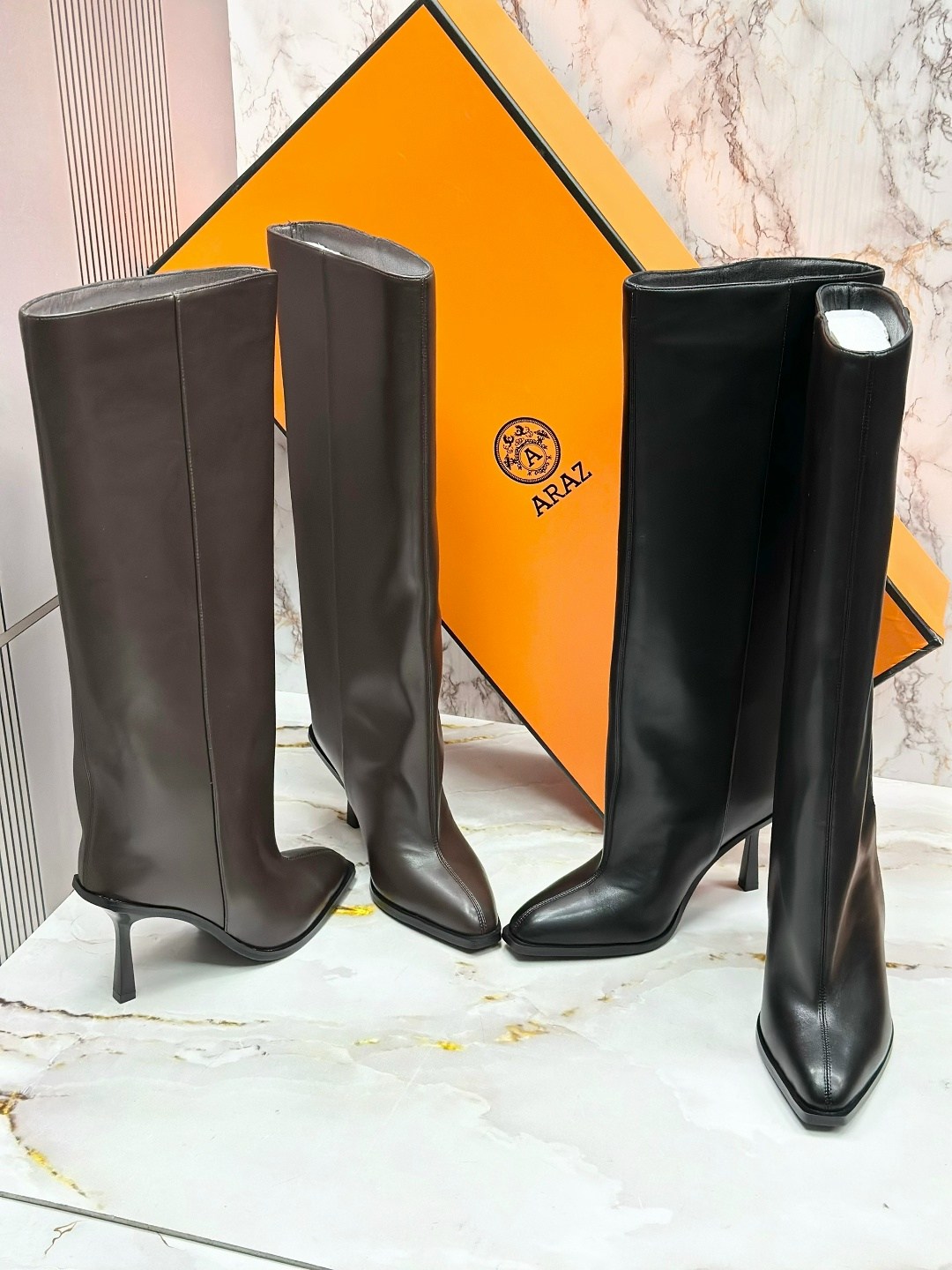 сапоги,,женские сапоги,кожаные сапоги flkce4lea11,женские современные сапоги до колена на высоком каблуке