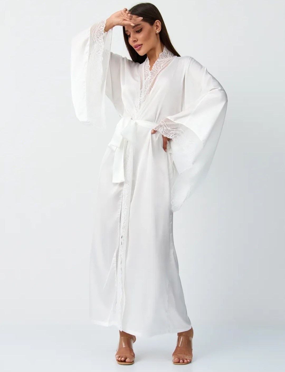 шелковый халат длинный,халат женский,халат атласный,халат шелковый кружевной,халат женский шелковый