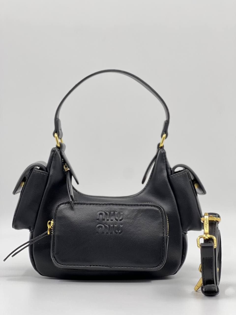 сумка miu miu,сумка женская miu miu,miu miu сумка на плечо кросс-боди,сумка,сумка miu miu pocket a125223 22/15 см чёрная