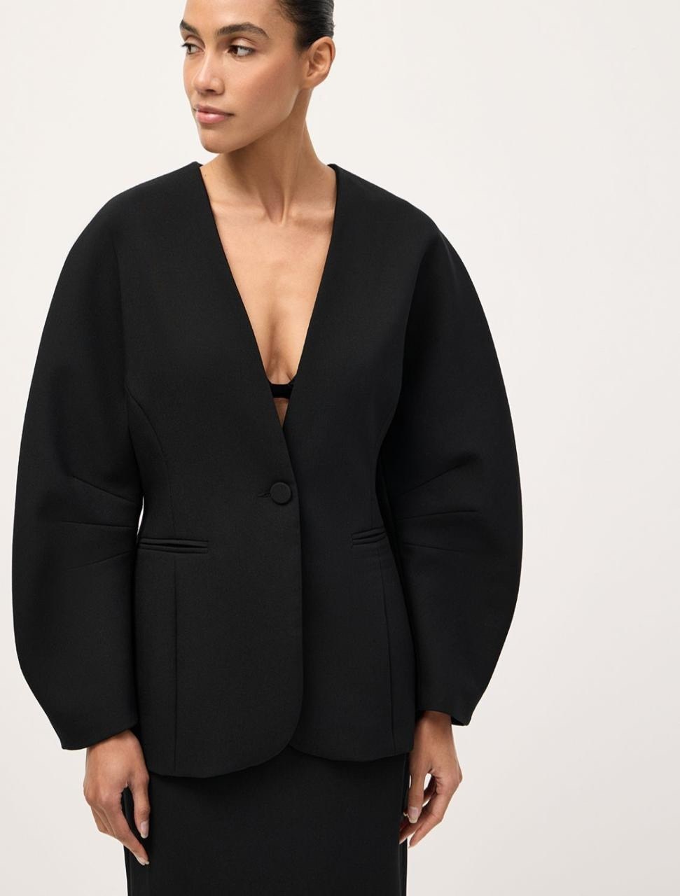 жакет,жакет и пиджак,пиджак,структурный жакет caviar black,женский пиджак