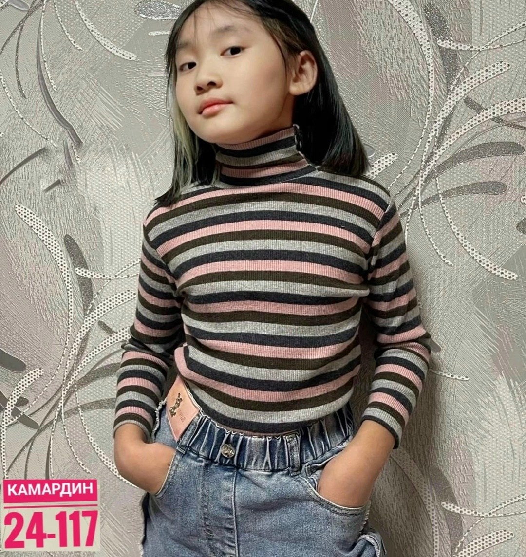 водолазка в полоску детская,водолазка,полосатые водолазки детские,водолазка для девочек,детская водолазка avrin 178 бело-розовый