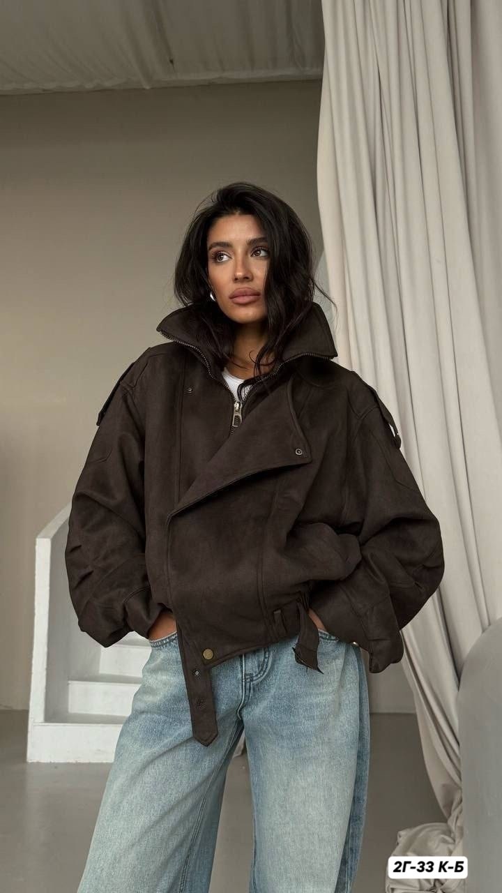 женская куртка бомбер из эко замши коричневого цвета,куртка замшевая,куртка замшевая женская,женская куртка из замши,трендовая куртка замшевая