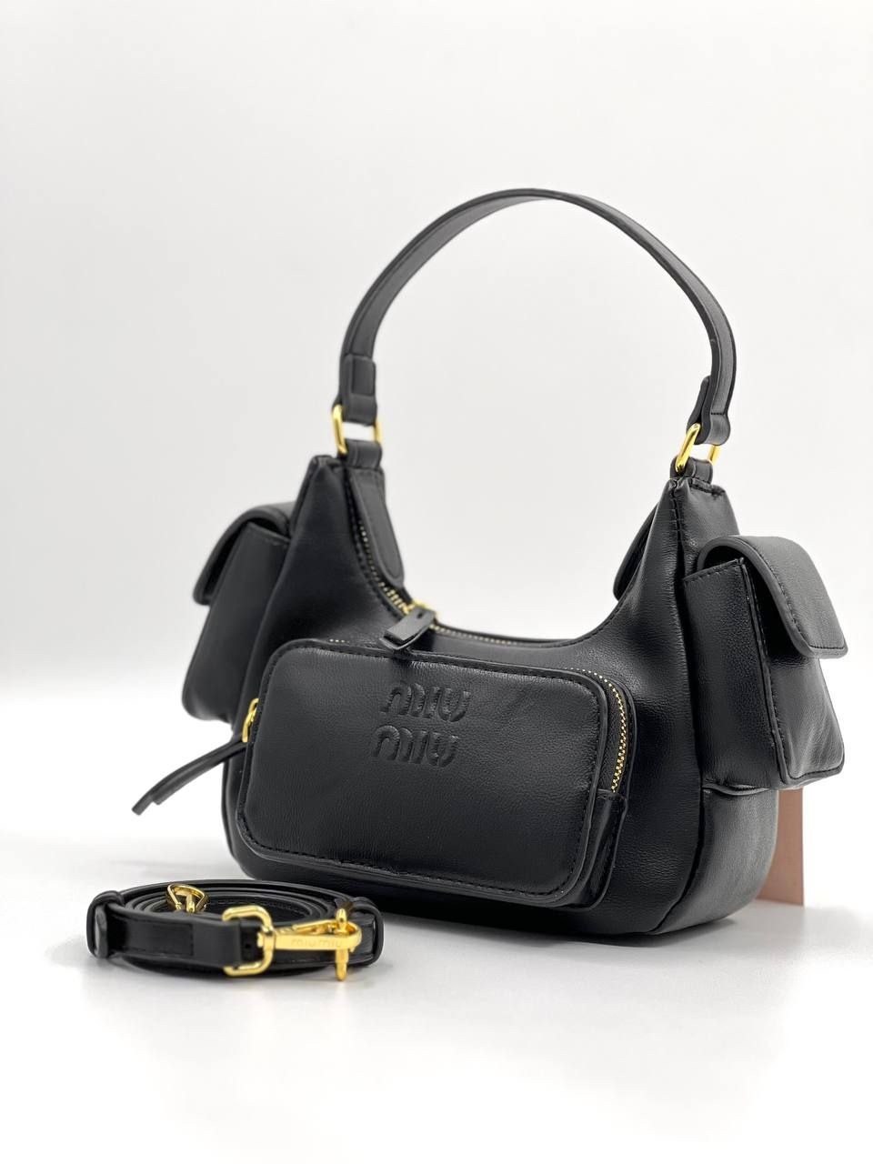 сумка miu miu,сумка женская miu miu,miu miu сумка на плечо кросс-боди,сумка,сумка miu miu pocket a125223 22/15 см чёрная