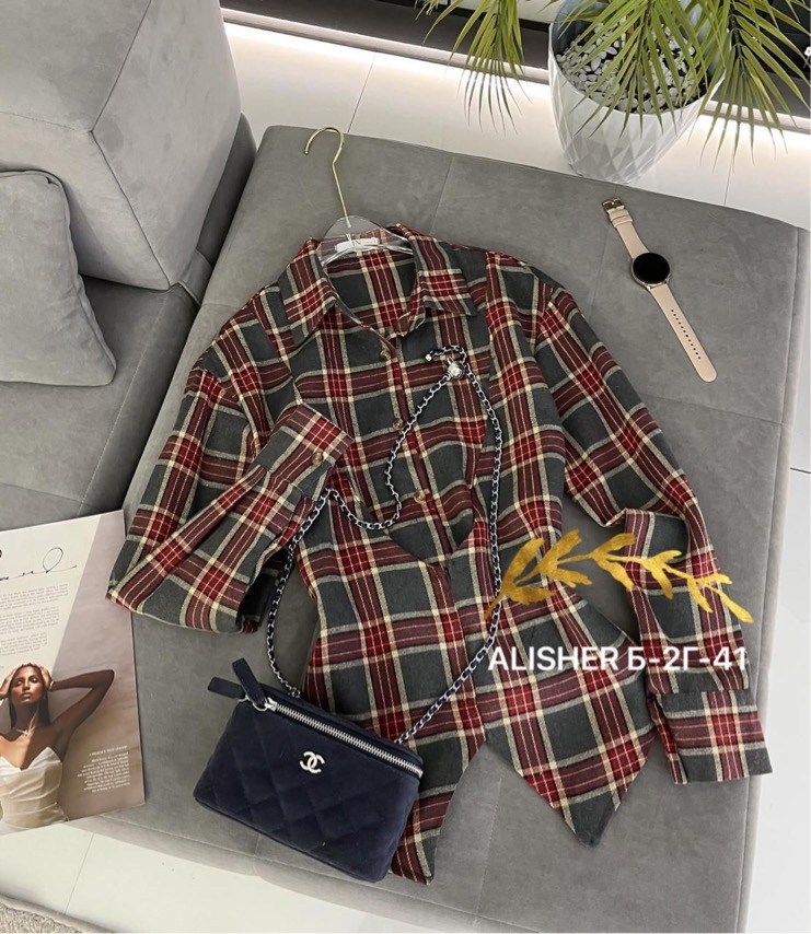 рубашка оверсайз в клетку betrendy wear,рубашка в клетку,женская рубашка в клетку,женская рубашка,рубашка