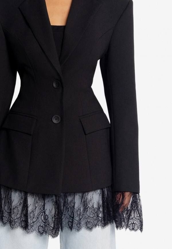 жакет с кружевом,жакет деловой,жакет