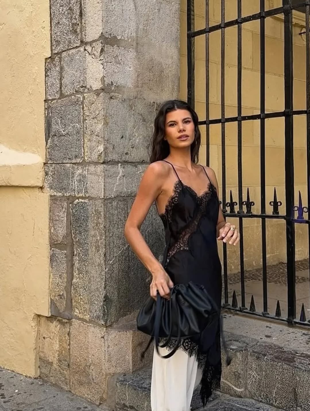 шелковое платье с кружевом,стильные наряды,платье комбинацию,наряд