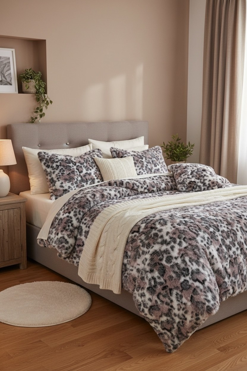 постельного белья,постельное белье комплект,постельное белье унисон леопард,леопардовое постельное белье,леопардовая кровать