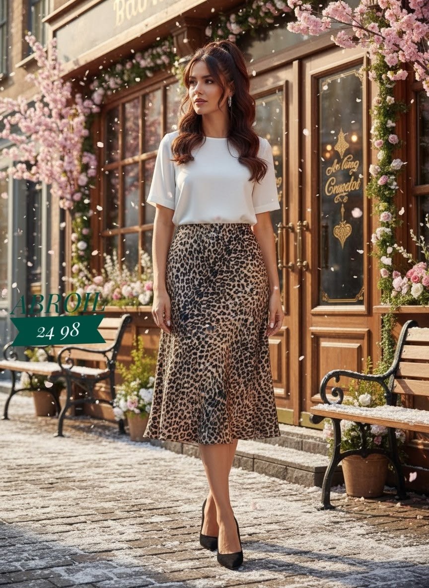 юбка миди,юбка,юбка шифоновая,леопардовая юбка,модная юбка