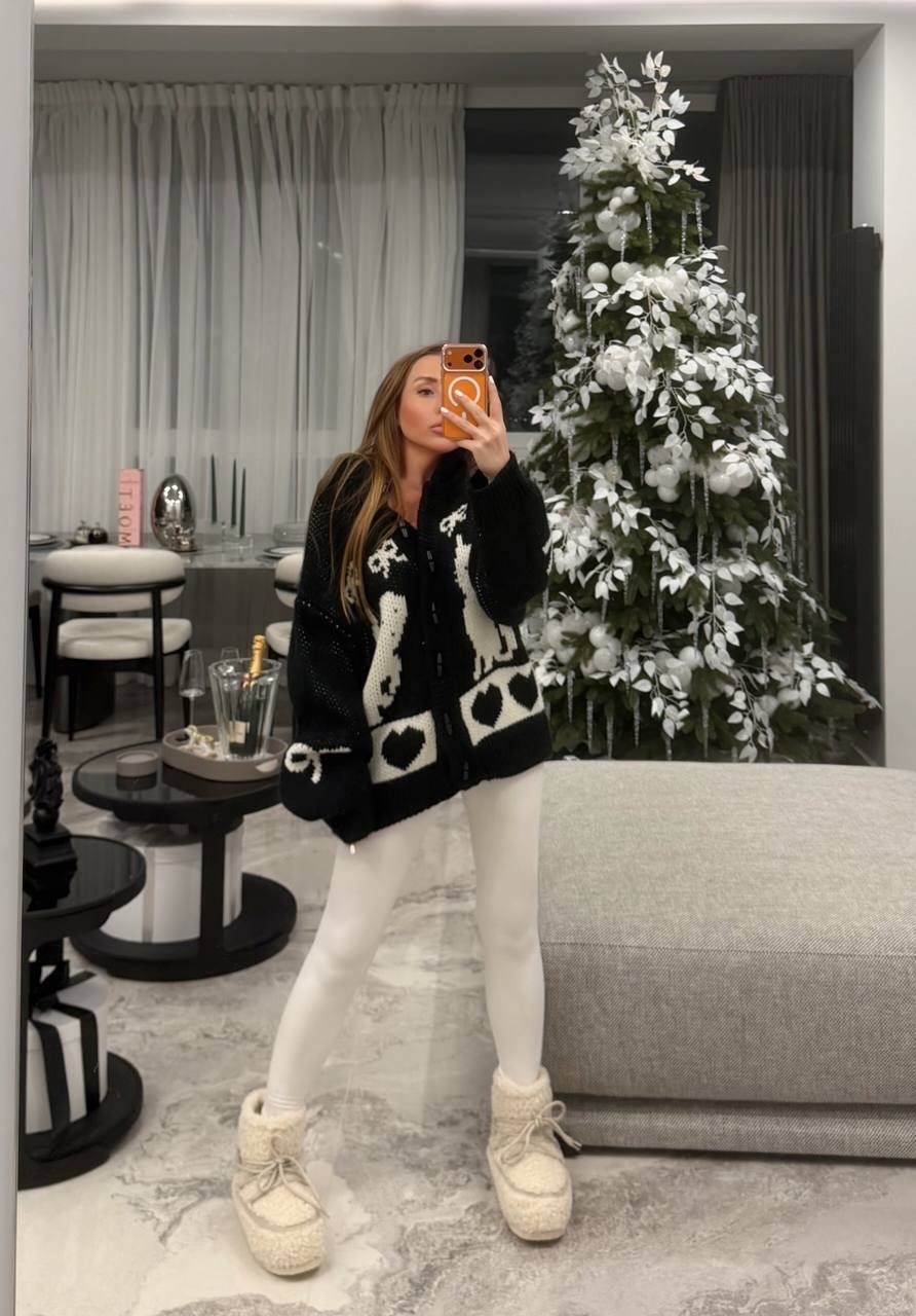 стильные кардиганы,вязаные кардиганы,зимние образы,зимний стиль,кардиган с принтом