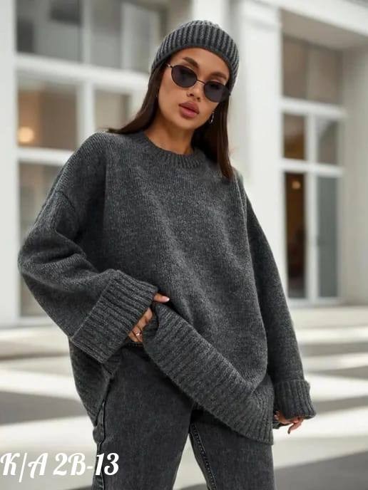 вязаный женский свитер,женский свитер,джемпер женский,свитер оверсайз вязаный классический джемпер абайхан,вязаный свитер оверсайз