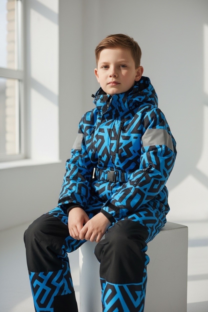 зимний комбинезон из мембранной ткани для мальчика,детские комбинезоны,комбинезон зимний для мальчика nikastyle,комбинезон демисезонные,комбинезон горнолыжные