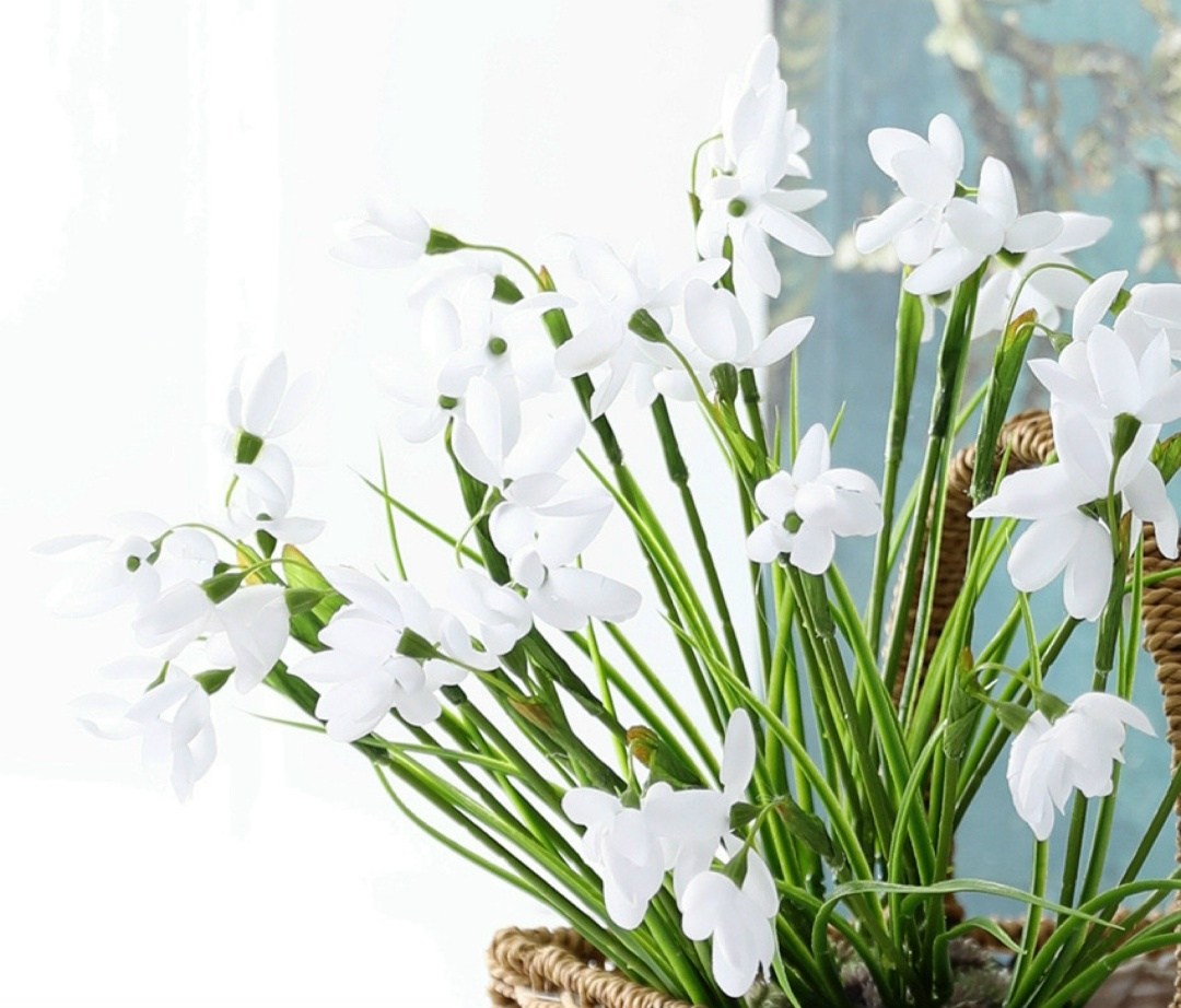 цветы искусственные подснежник,цветы из гофрированной бумаги подснежники,композиция с подснежниками,подснежник,подснежники искусственные