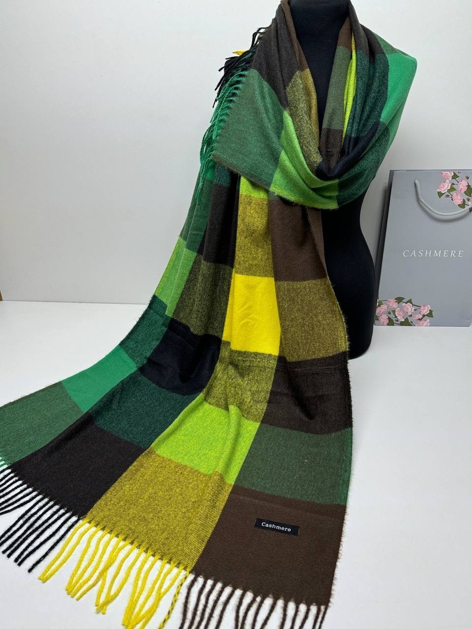 палантин женский,палантин женский в клетку 180*80 см арт 1387327,палантин теплый,шарф женский теплый палантин подарок,палантин кашемировый женский