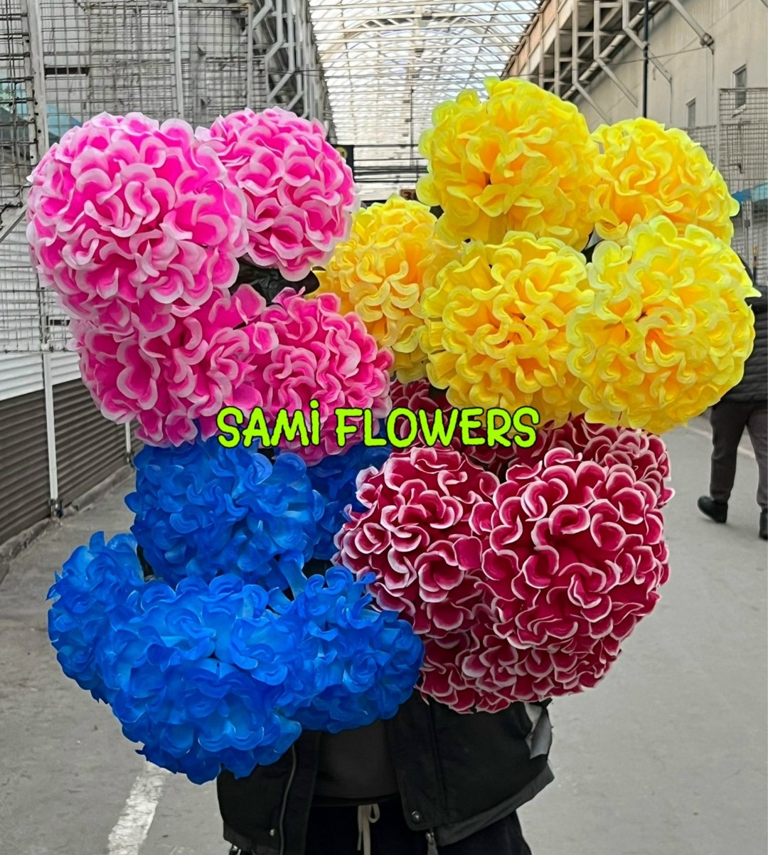 цветок искусственная,цветок шар,большие цветы,букет,цветы