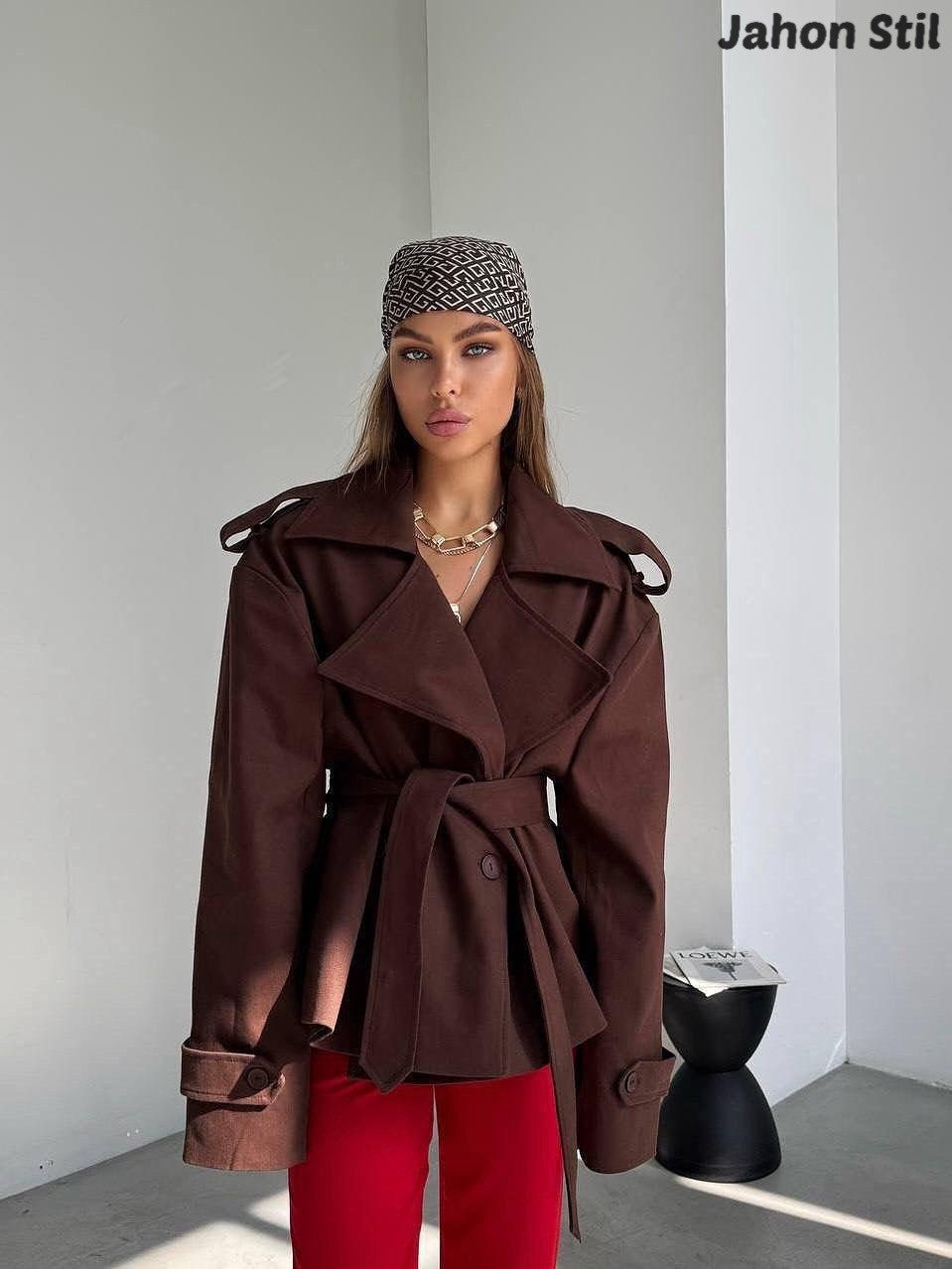 женский тренч,укороченное пальто,плащ женский,тренч с поясом,пальто тренч