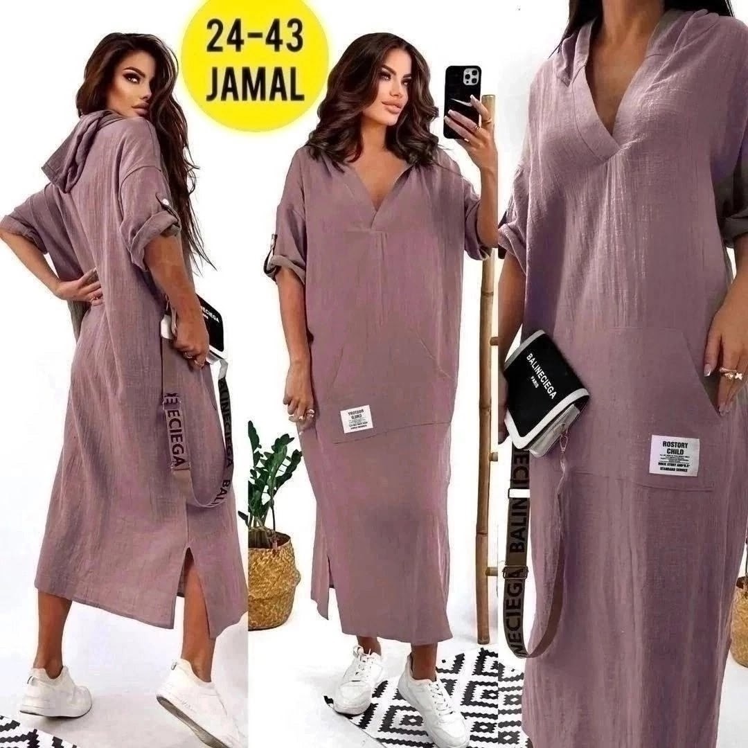 платье женское летнее с капюшоном,платье женская,льняные платья,платья с капюшоном,платье женское свободное