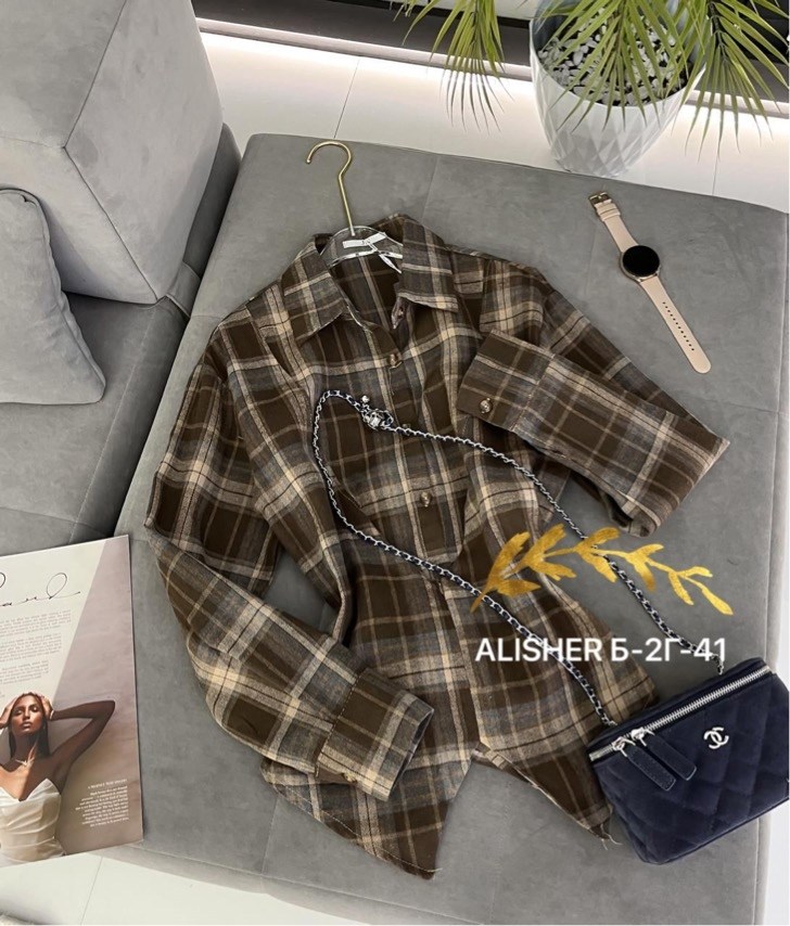 рубашка оверсайз в клетку betrendy wear,рубашка в клетку,женская рубашка в клетку,женская рубашка,рубашка
