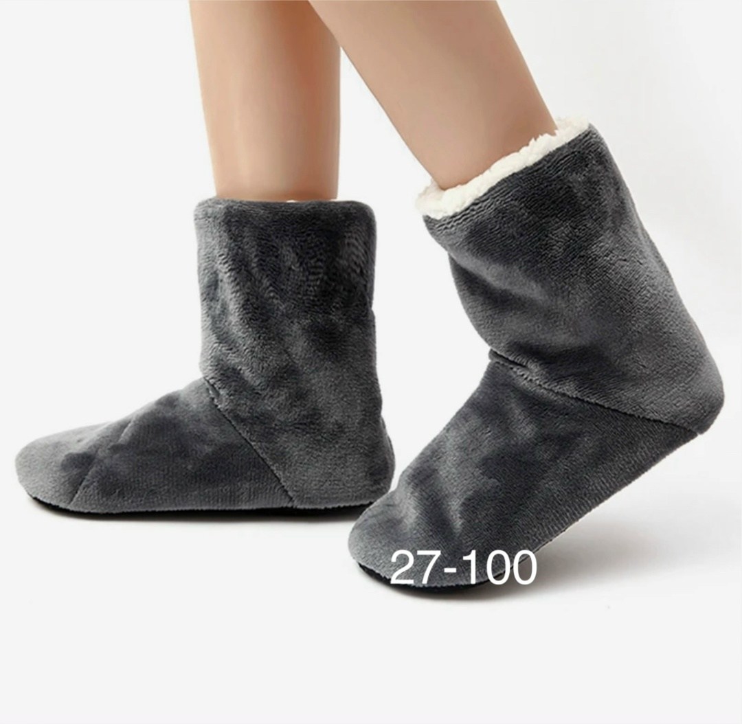 домашние утепленные тапочки-сапожки,теплые домашние тапочки,домашние тапочки женские,теплая ,плюшевые домашние сапоги