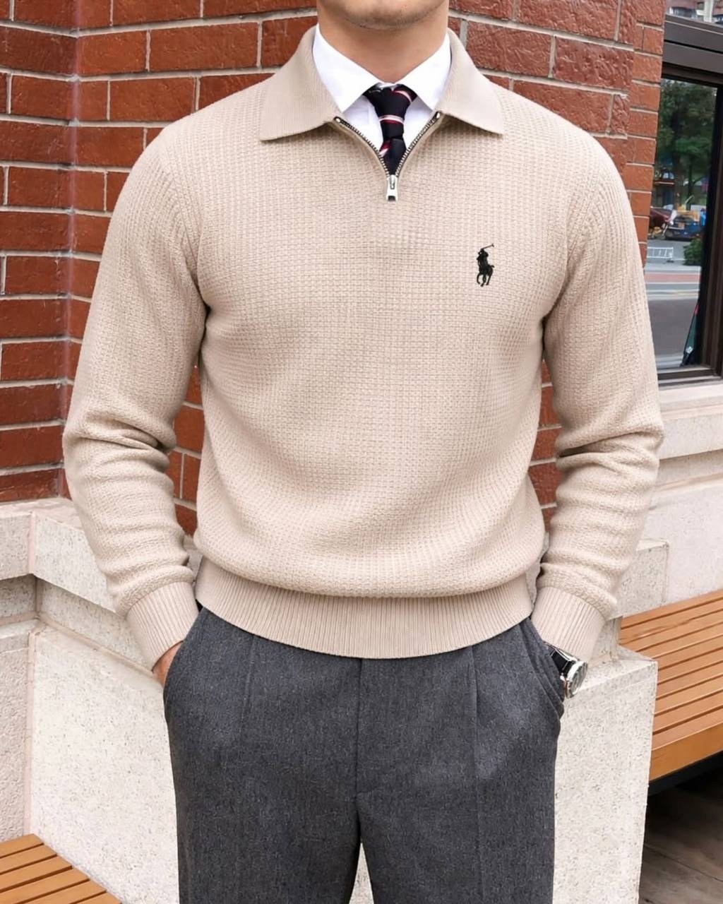 мужской свитер,мужская мода,кофта поло,свитер,мужской стиль кэжуал