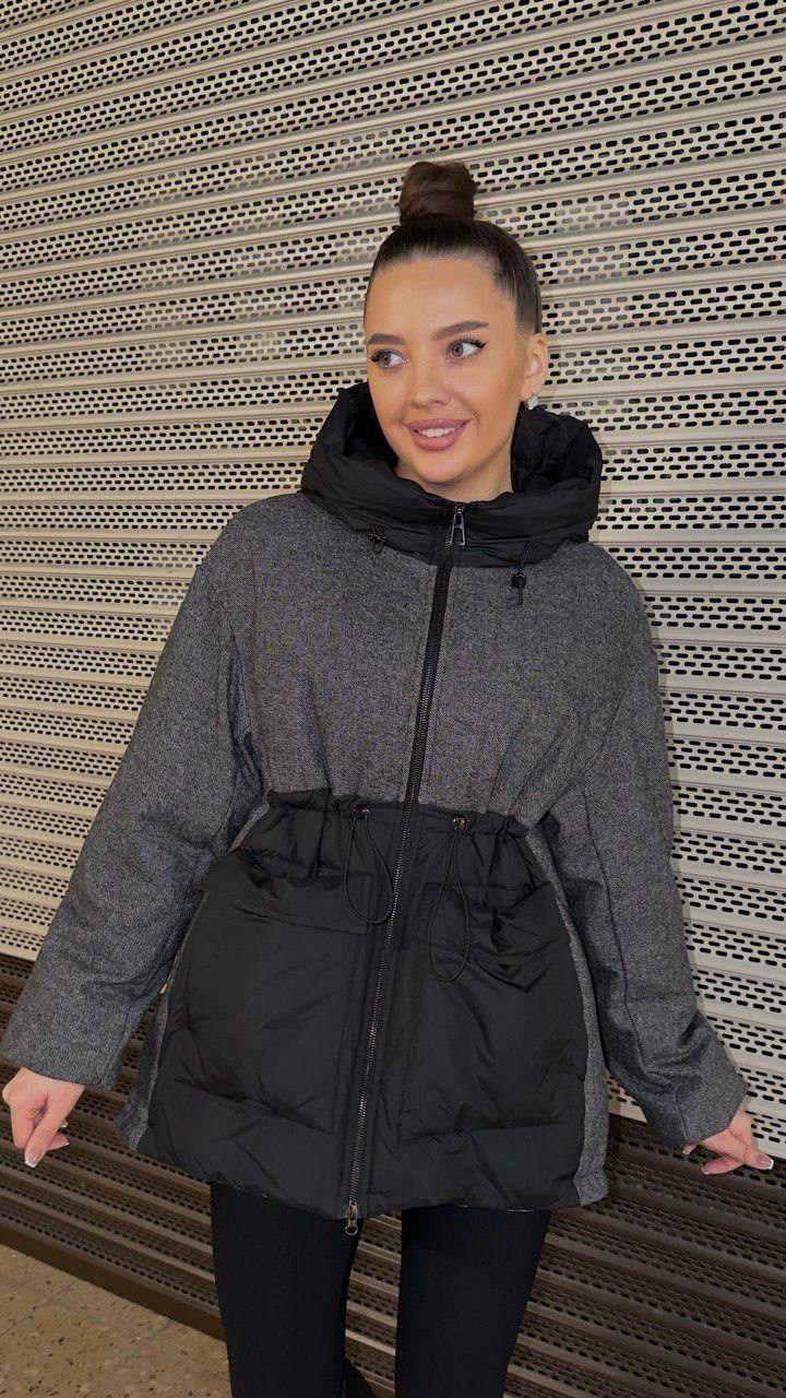 куртка женская,куртка,зимняя куртка оверсайз,женская зимняя куртка,серый пуховик pang million зима 2025-2026